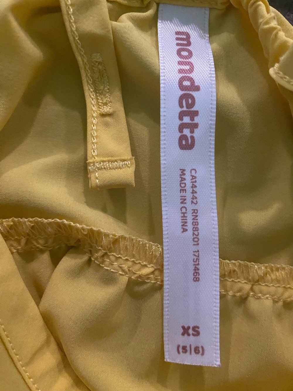 Girls' Yellow Tiered Maxi Dress - Kids Size 5/6 - Picture 5 of 5